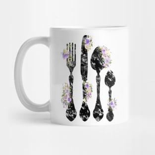 Fork Knife and Spoon Mug